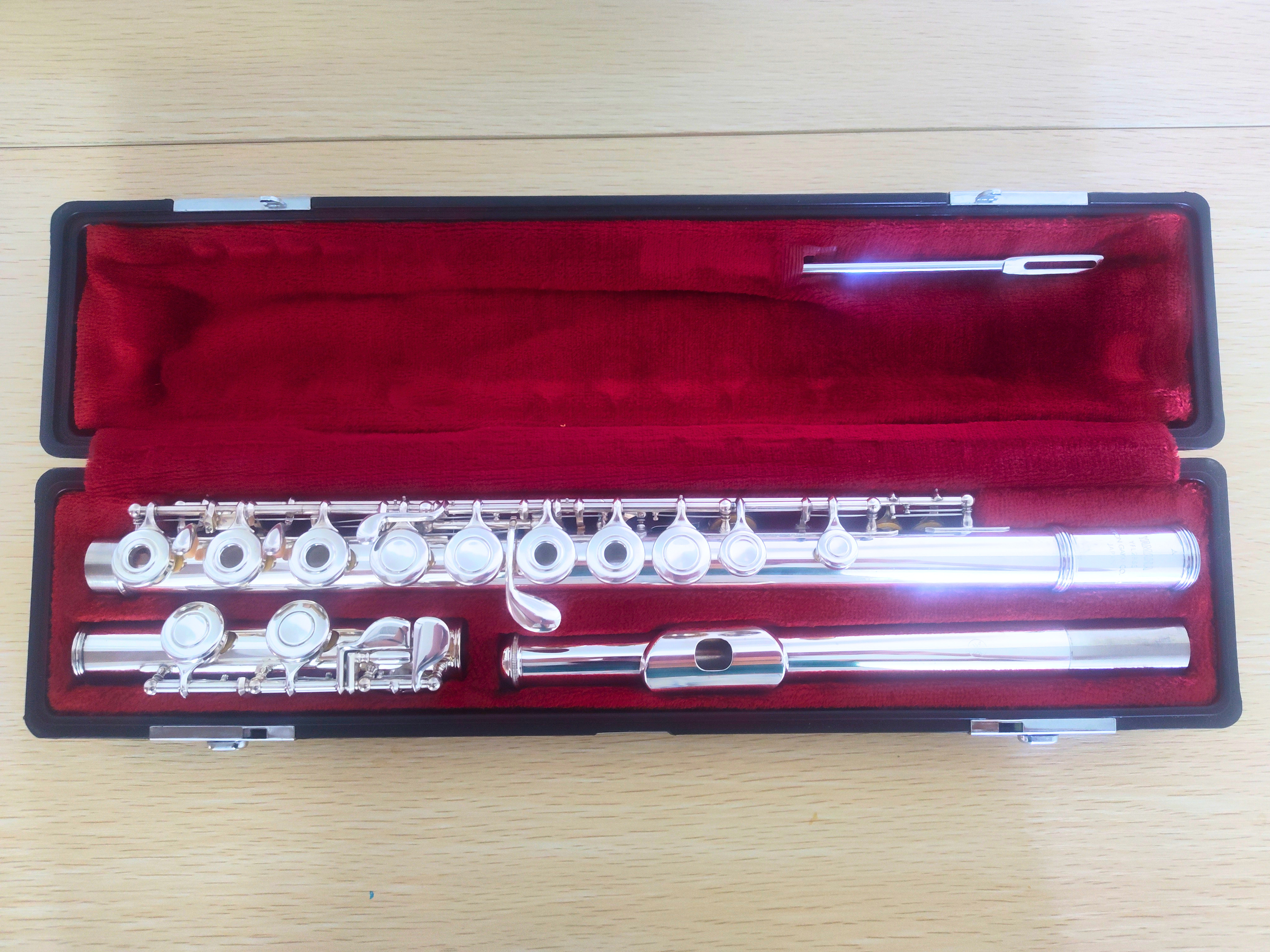 Yamaha Flute YFL-285 In line G Open Hole C Foot Overhauled Flute