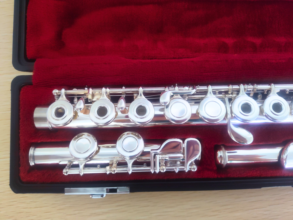 Yamaha Flute YFL-285 In line G Open Hole C Foot Overhauled Flute